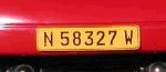 Matrícula de coche de Namibia actual con código NAM