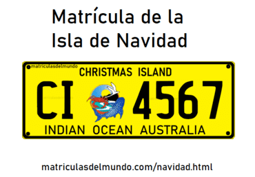 Matrícula de coche de Isla de Navidad