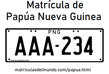 Matrícula de coche de Papúa Nueva Guinea