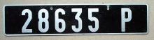 Matrícula de coche de Polinesia Francesa actual con código F