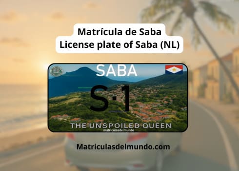 Matrícula de coche de Saba