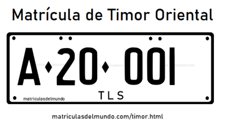 Matrícula de coche de Timor Oriental