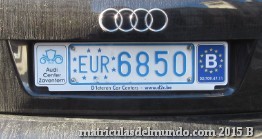 Matrícula de coche de Unión Europea actual con código EU