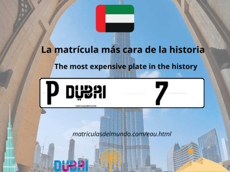 Matrícula de Dubai más cara de la historia